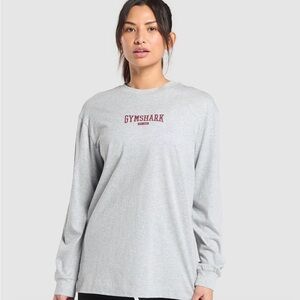 Gymshark Light Gray Long Sleeve Tee